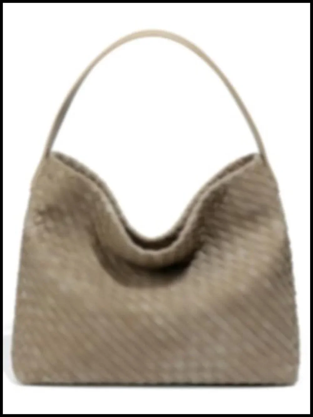 Slouchy Suede Woven Hobo Bag Crossbody Crescent Shoulder Satchel Tote Handbag